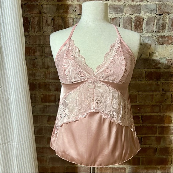 Tops - Pink Floral Lace Women's Tank -Size S -TP40